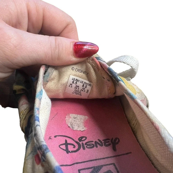 VANS x Disney Princess Canvas Sneakers Women's Lace-up Multicolor Low Top Size 8 - Picture 8 of 8